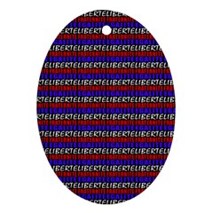 French Revolution Typographic Pattern Design 2 Oval Ornament (two Sides) by dflcprints