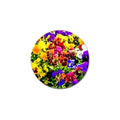 Viola Tricolor Flowers Golf Ball Marker (10 Pack) by FunnyCow