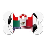 United Football Championship Hosting 2026 Soccer Ball Logo Canada Mexico Usa Dog Tag Bone (One Side) Front