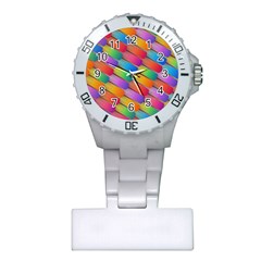 Colorful Textured Shapes Pattern                                      Nurses Watch by LalyLauraFLM
