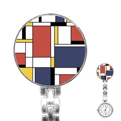 Abstract Art Of De Stijl Stainless Steel Nurses Watch by FunnyCow