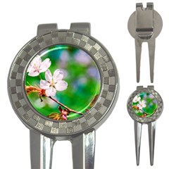 Sakura Flowers On Green 3-in-1 Golf Divots by FunnyCow