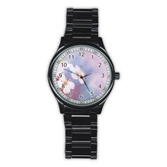 Pink Mist Of Sakura Stainless Steel Round Watch by FunnyCow