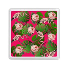 Flamingo Floral Pink Memory Card Reader (square) by snowwhitegirl