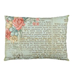 Rose Book Page Pillow Case by vintage2030