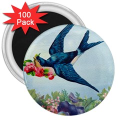 Blue Bird 3  Magnets (100 Pack) by vintage2030