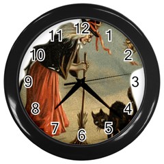 Witch 1461961 1920 Wall Clock (black) by vintage2030