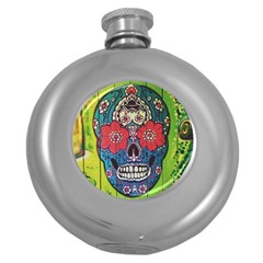 Mexican Skull Round Hip Flask (5 Oz) by alllovelyideas