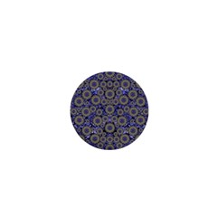 Blue Small Wonderful Floral In Mandalas 1  Mini Buttons by pepitasart