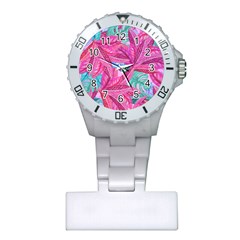 Leaves Tropical Reason Stamping Plastic Nurses Watch by Sapixe
