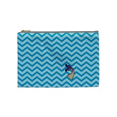 Chevron Mermaid Pattern Cosmetic Bag (medium) by emilyzragz
