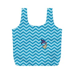 Chevron Mermaid Pattern Full Print Recycle Bag (m) by emilyzragz