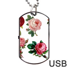 Roses 1770165 1920 Dog Tag Usb Flash (one Side) by vintage2030