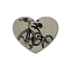 Tricycle 1515859 1280 Rubber Coaster (heart)  by vintage2030