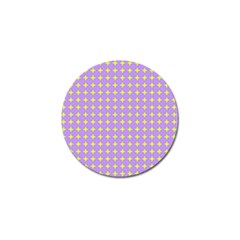 Pastel Mod Purple Yellow Circles Golf Ball Marker by BrightVibesDesign