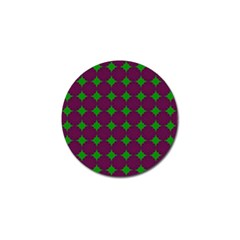 Bright Mod Pink Green Circle Pattern Golf Ball Marker by BrightVibesDesign