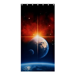 Earth Globe Planet Space Universe Shower Curtain 36  X 72  (stall)  by Celenk