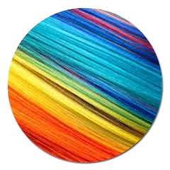 Rainbow Magnet 5  (round) by NSGLOBALDESIGNS2