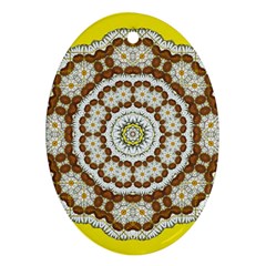 Pretty As A Flower Everywhere You Can See Oval Ornament (two Sides) by pepitasart