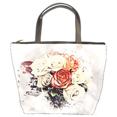 Flowers Background Wallpaper Art Bucket Bag by Sapixe