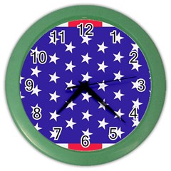 Day Independence July Background Color Wall Clock by Sapixe