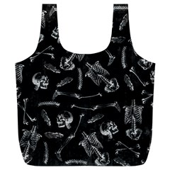 Human Skeleton Pattern - Halloween  Full Print Recycle Bag (xl) by Valentinaart