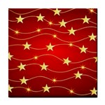 Stars Background Christmas Decoration Tile Coasters Front