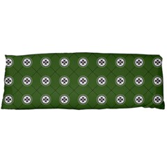 Logo Kekistan Pattern Elegant With Lines On Green Background Body Pillow Case Dakimakura (two Sides) by snek