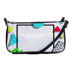 Abstract Geometric Triangle Dots Border Shoulder Clutch Bag by Alisyart