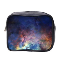 Lagoon Nebula Interstellar Cloud Pastel Pink, Turquoise And Yellow Stars Mini Toiletries Bag (two Sides) by genx