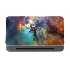 Lagoon Nebula Interstellar Cloud Pastel Pink, Turquoise And Yellow Stars Memory Card Reader With Cf by genx