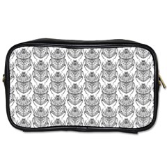 Scarab Pattern Egyptian Mythology Black And White Toiletries Bag (two Sides) by genx