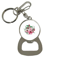 Bloom Christmas Red Flowers Bottle Opener Key Chains by Simbadda