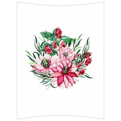 Bloom Christmas Red Flowers Back Support Cushion by Simbadda