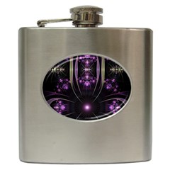 Fractal Purple Elements Violet Hip Flask (6 Oz) by Wegoenart