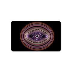 Fractal Pink Eye Fantasy Pattern Magnet (name Card) by Wegoenart
