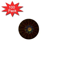 Fractal Golden Spiral Geometry 1  Mini Buttons (100 Pack)  by Wegoenart