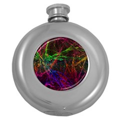 Background Abstract Cubes Square Round Hip Flask (5 Oz) by Wegoenart