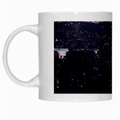 New York Manhattan Evening Dusk White Mugs by Wegoenart