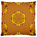 Abstract Fractal Pattern Washed Out Large Cushion Case (One Side) Front