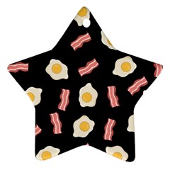 Bacon And Egg Pop Art Pattern Star Ornament (two Sides) by Valentinaart