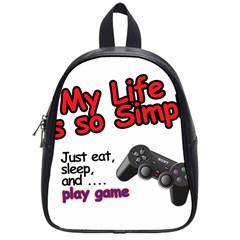 My Life Is Simple School Bag (small) by Ergi2000