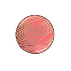 Palms Shadow On Living Coral Hat Clip Ball Marker (4 Pack) by LoolyElzayat