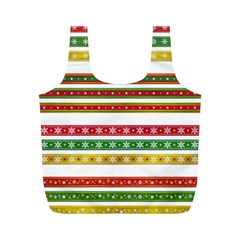 Christmas Ribbons Christmas Gold Full Print Recycle Bag (m) by Pakrebo