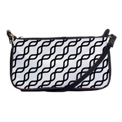 Diagonal Stripe Pattern Shoulder Clutch Bag by Alisyart