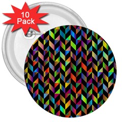 Abstract Geometric 3  Buttons (10 Pack)  by Mariart