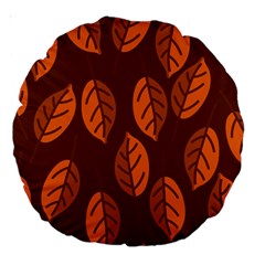 Pattern Leaf Plant Large 18  Premium Round Cushions by Mariart