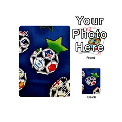 Textile Football Soccer Fabric Playing Cards 54 (mini) by Pakrebo