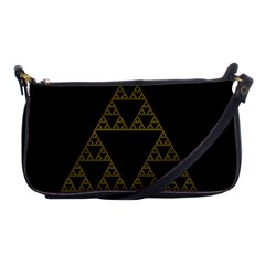 Sierpinski Triangle Chaos Fractal Shoulder Clutch Bag by Alisyart