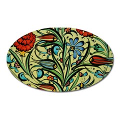 Mosaic Tile Art Ceramic Colorful Oval Magnet by Pakrebo